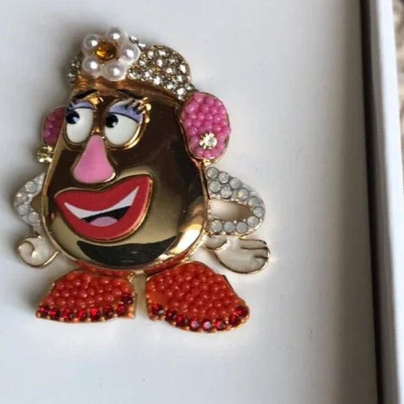 Disney Pixar BaubleBar Toy Story Mr & Mrs Potato Head Earrings Rhinestones NIB - Picture 3 of 6